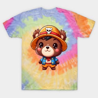 Cute Straw Hat Bear Pirate Kawaii T-Shirt